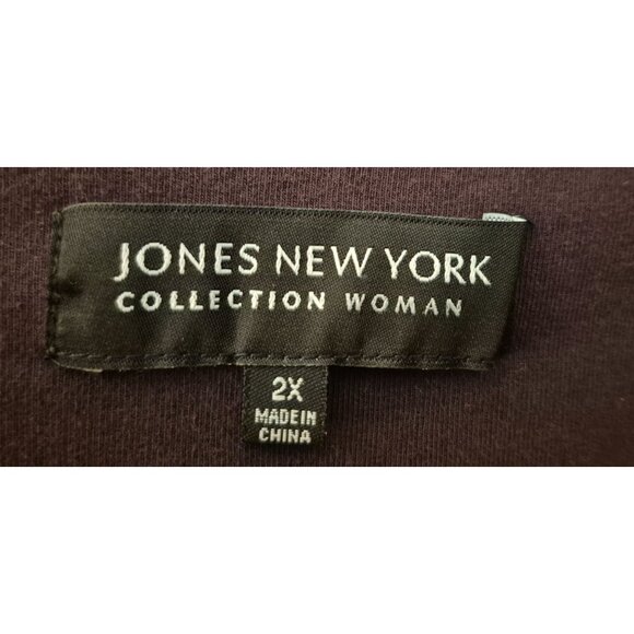 Vintage Jones New York Abstract Brightly Printed Flowy Maxi Skirt Size 2X EUC - Picture 9 of 10